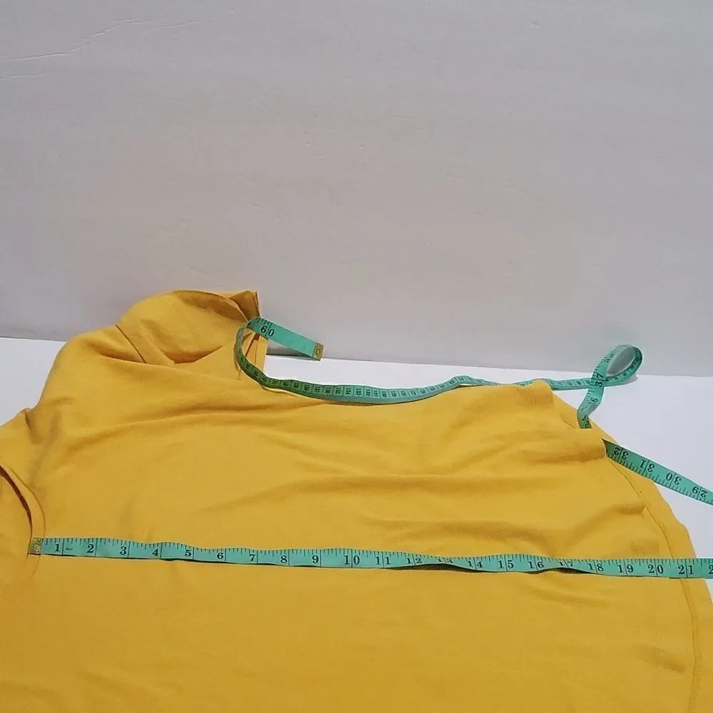 COS Mustard Yellow Petal Flutter Short Sleeve Top